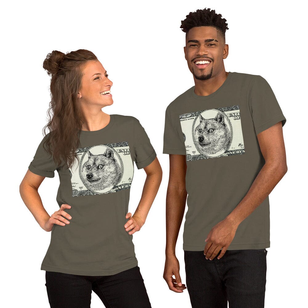 Doge Bucks T-Shirt JoyousJoyfulJoyness Army S 