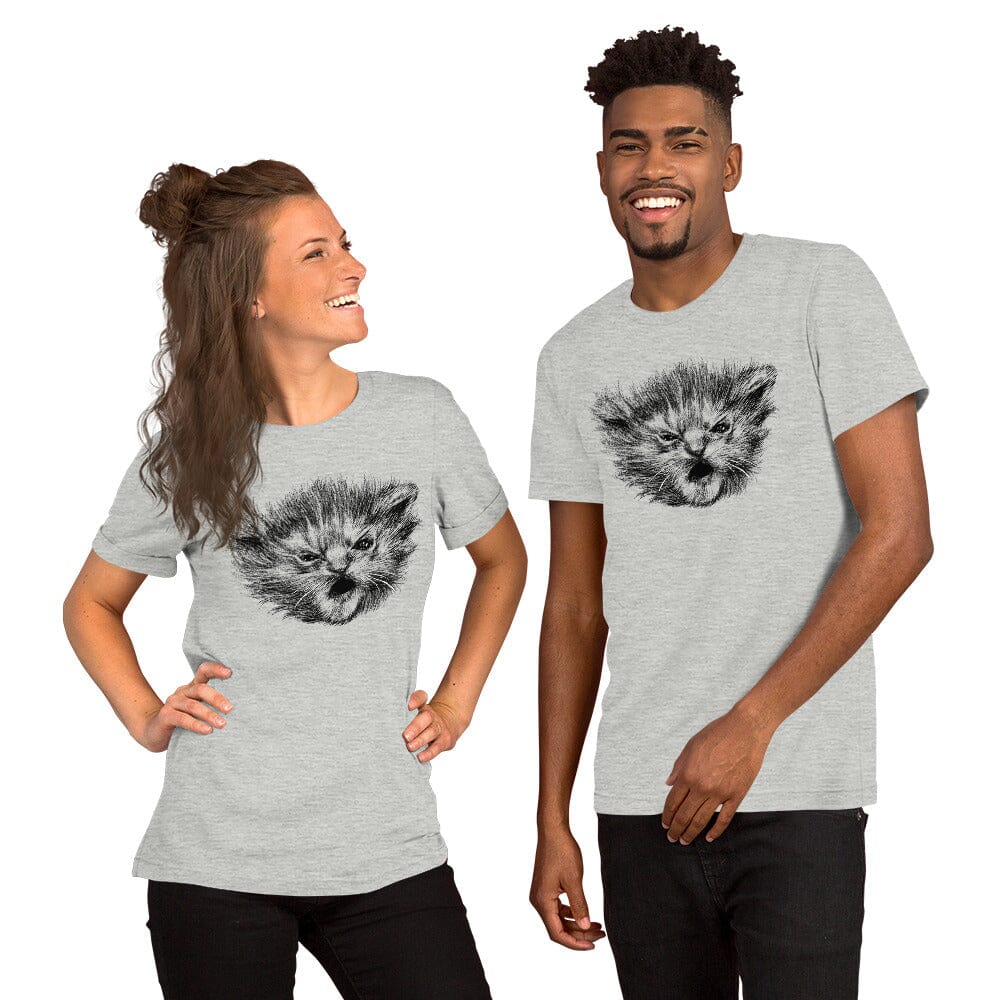 Angry Tater Tot T-Shirt [Unfoiled] (All net proceeds go to Kitty CrusAIDe) JoyousJoyfulJoyness Athletic Heather XS 