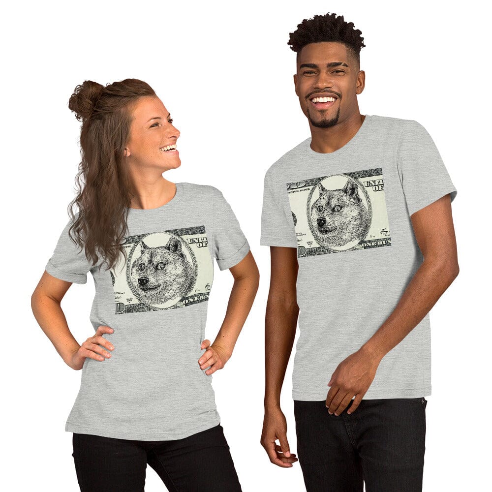 Doge Bucks T-Shirt JoyousJoyfulJoyness Athletic Heather XS 