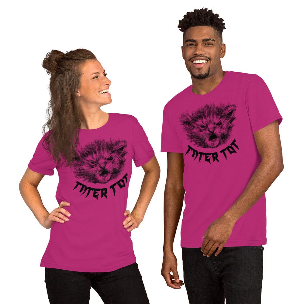 Metal Tater Tot T-Shirt (Extended Sizes) [Unfoiled] (All net proceeds go to Kitty CrusAIDe) JoyousJoyfulJoyness Berry 3XL 