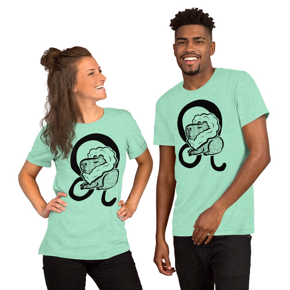 Capybara Zodiac - 05 - Leo Unisex T-Shirt JoyousJoyfulJoyness Heather Mint S 