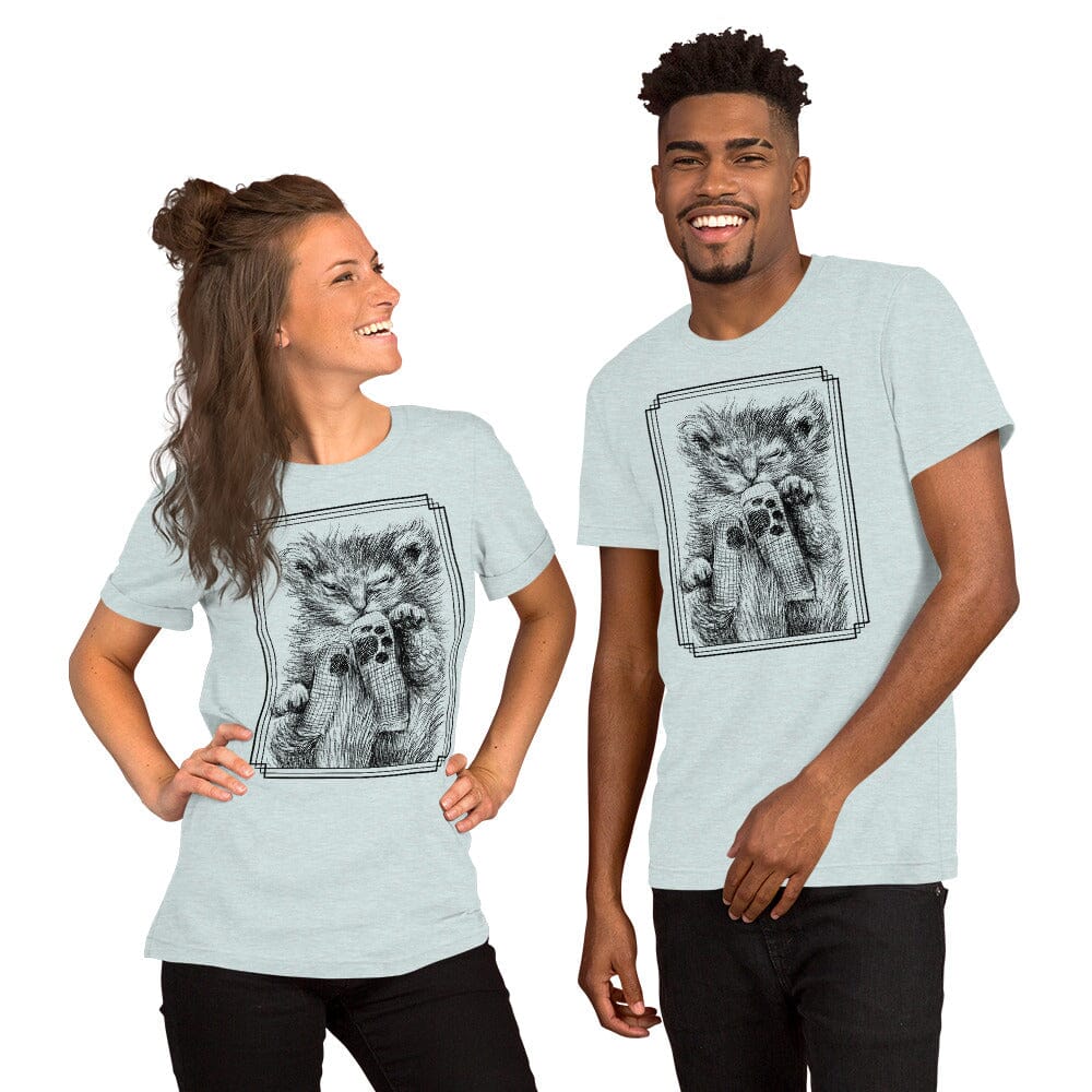 Scrungle Tater Tot T-Shirt [Unfoiled] (All net proceeds go to Kitty CrusAIDe) JoyousJoyfulJoyness Heather Prism Ice Blue XS 