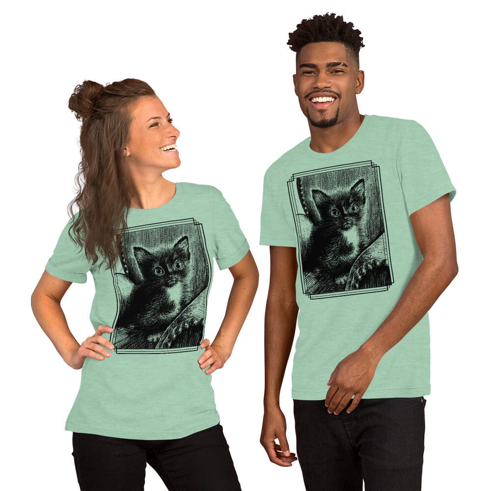Tiny Tim and his Chair T-Shirt [Unfoiled] (All net proceeds go to Tiny Tim's Tiny Foster Family) JoyousJoyfulJoyness Heather Prism Mint XS 