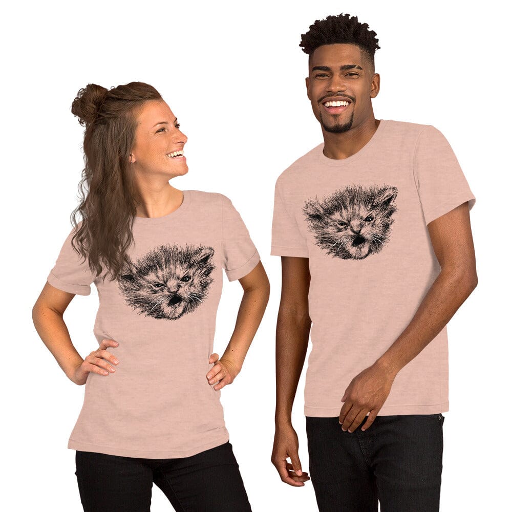 Angry Tater Tot T-Shirt [Unfoiled] (All net proceeds go to Kitty CrusAIDe) JoyousJoyfulJoyness Heather Prism Peach XS 