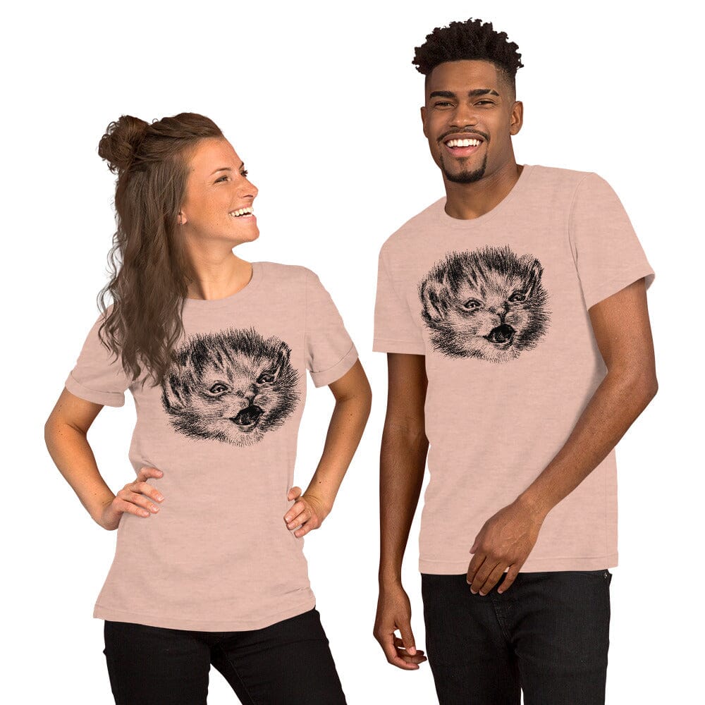 Happy Tater Tot T-Shirt [Unfoiled] (All net proceeds go to Kitty CrusAIDe) JoyousJoyfulJoyness Heather Prism Peach XS 