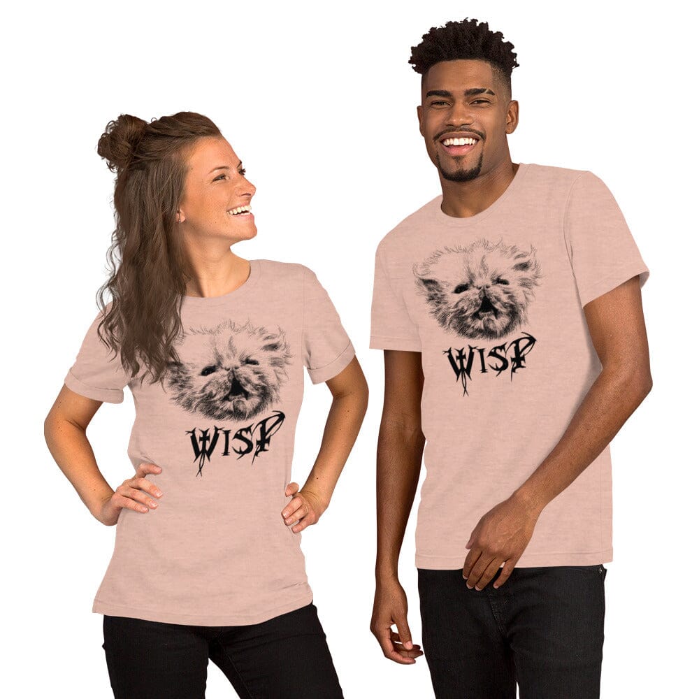 Metal Wisp T-Shirt (Extended Sizing) [Unfoiled] (All net proceeds go to Rags to Riches Animal Rescue) JoyousJoyfulJoyness Heather Prism Peach 3XL 
