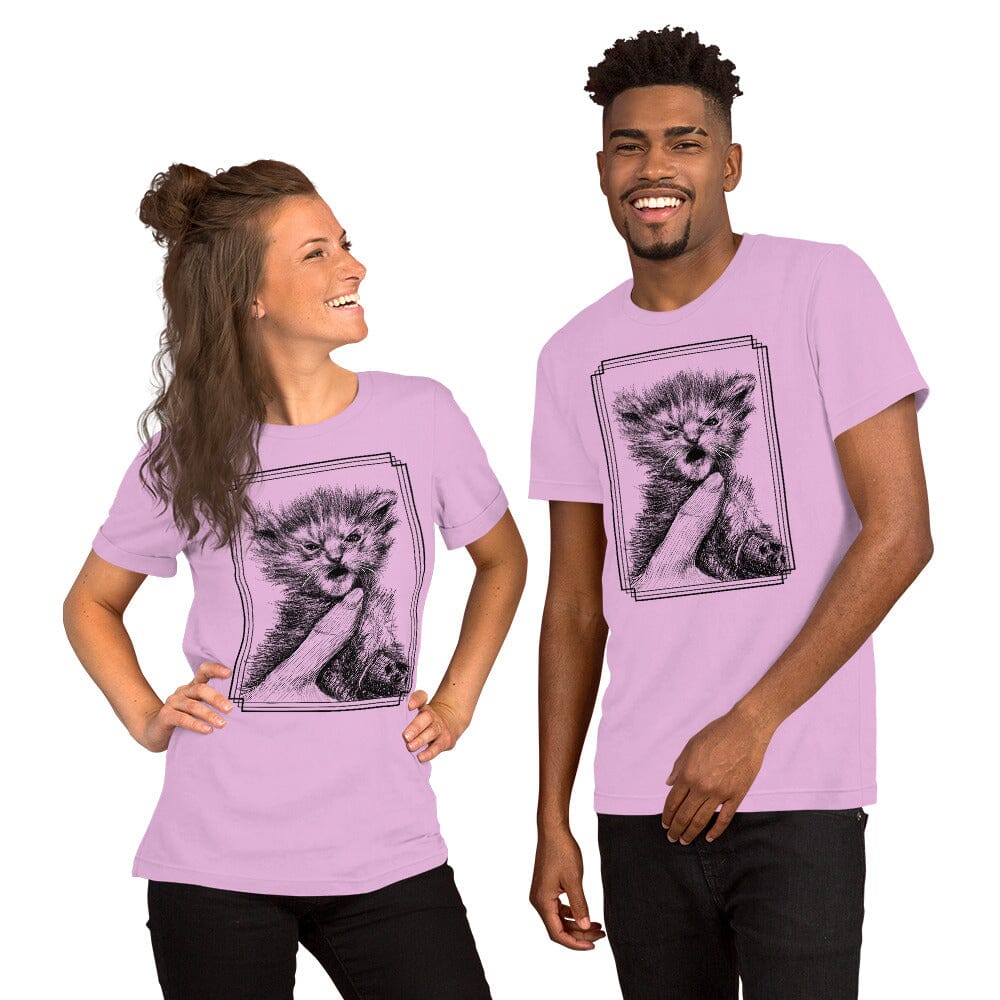 Angry Tater Tot (Full Body) T-Shirt [Unfoiled] (All net proceeds go to Kitty CrusAIDe) JoyousJoyfulJoyness Lilac S 