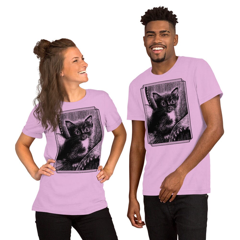 Tiny Tim and his Chair T-Shirt [Unfoiled] (All net proceeds go to Tiny Tim's Tiny Foster Family) JoyousJoyfulJoyness Lilac S 