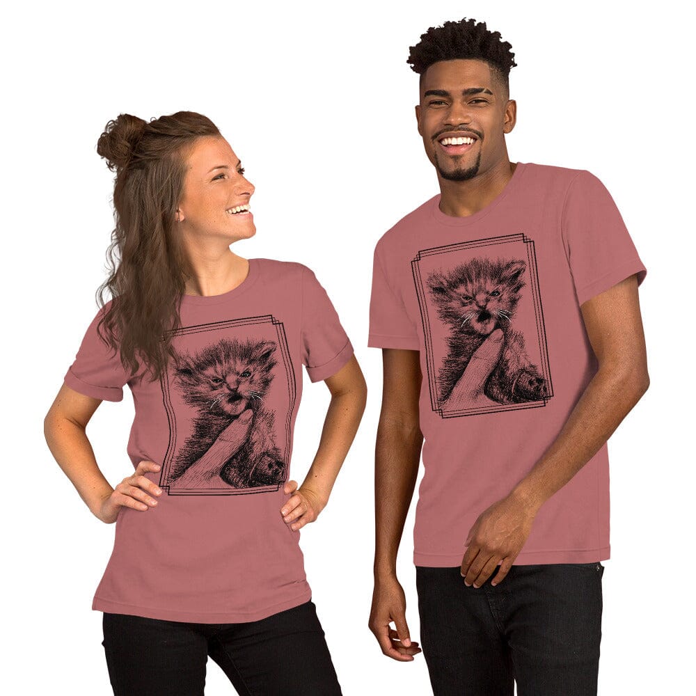 Angry Tater Tot (Full Body) T-Shirt [Unfoiled] (All net proceeds go to Kitty CrusAIDe) JoyousJoyfulJoyness Mauve S 