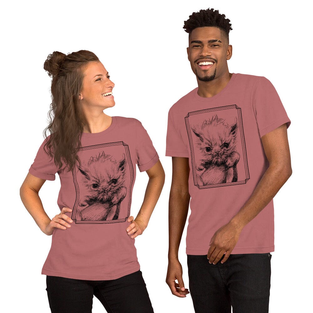 Scrungle Wisp T-Shirt [Unfoiled] (All net proceeds go to Rags to Riches Animal Rescue, Inc.) JoyousJoyfulJoyness Mauve S 