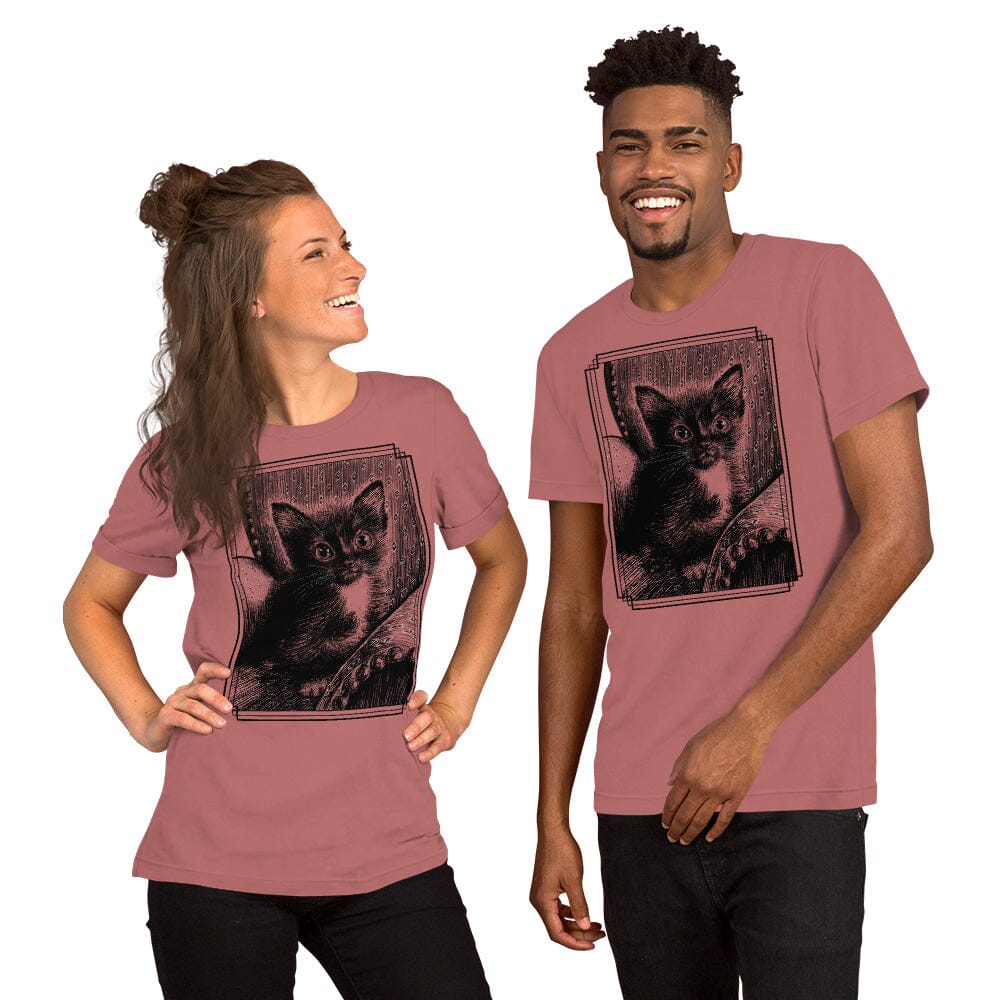 Tiny Tim and his Chair T-Shirt [Unfoiled] (All net proceeds go to Tiny Tim's Tiny Foster Family) JoyousJoyfulJoyness Mauve S 