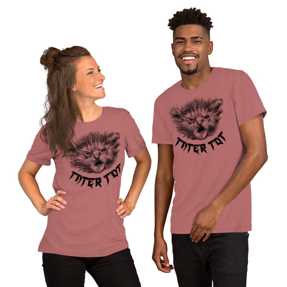 Metal Tater Tot T-Shirt [Unfoiled] (All net proceeds go to Kitty CrusAIDe) JoyousJoyfulJoyness Mauve S 