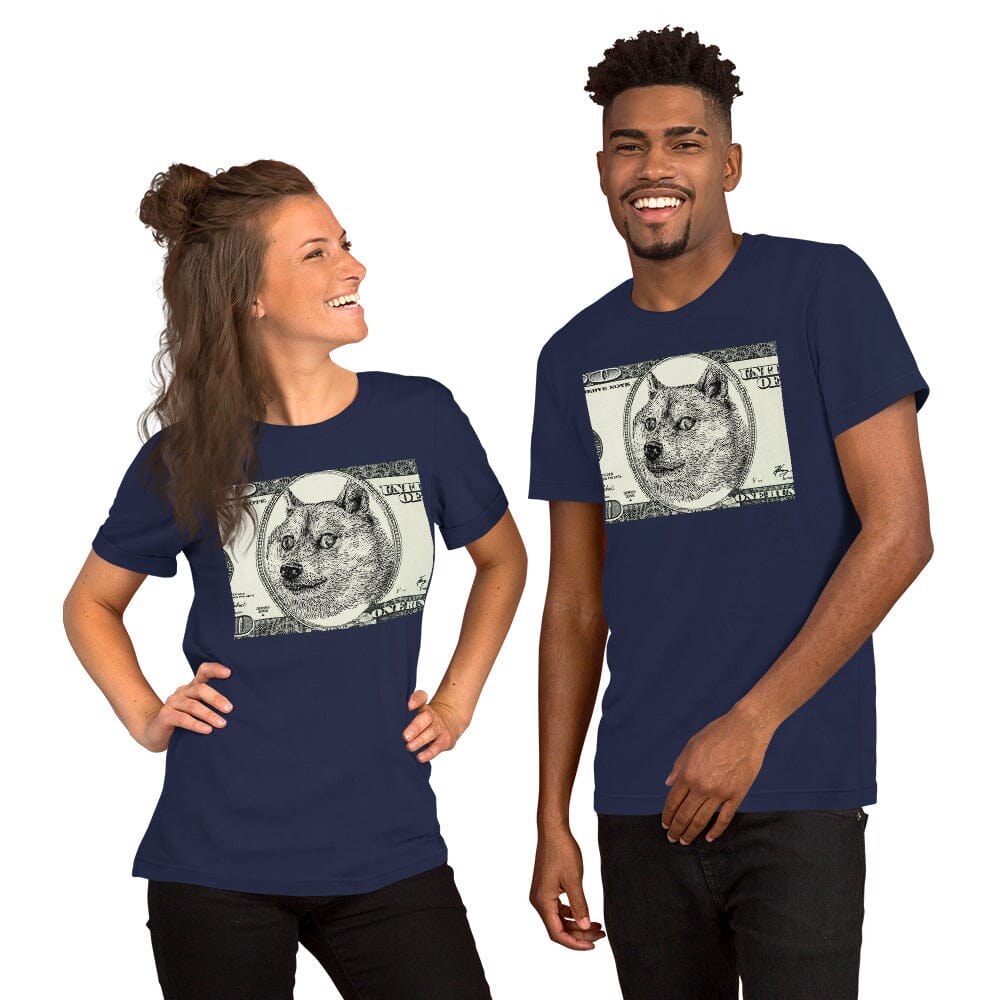 Doge Bucks T-Shirt JoyousJoyfulJoyness Navy XS 