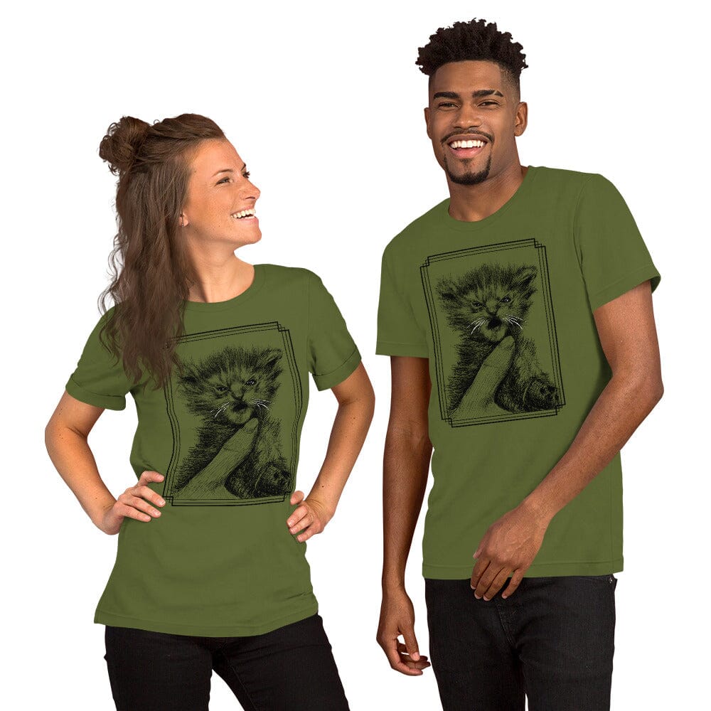Angry Tater Tot (Full Body) T-Shirt [Unfoiled] (All net proceeds go to Kitty CrusAIDe) JoyousJoyfulJoyness Olive S 