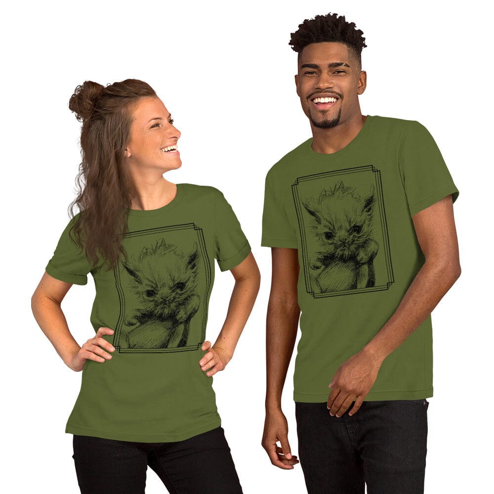Scrungle Wisp T-Shirt [Unfoiled] (All net proceeds go to Rags to Riches Animal Rescue, Inc.) JoyousJoyfulJoyness Olive S 