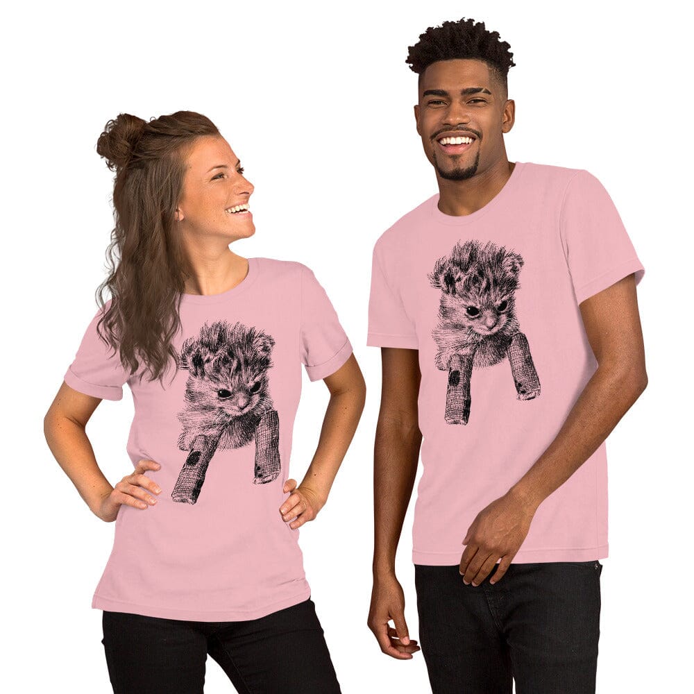 Tater Tot and his Bonkers T-Shirt [Unfoiled] (All net proceeds go to Kitty CrusAIDe) JoyousJoyfulJoyness Pink S 