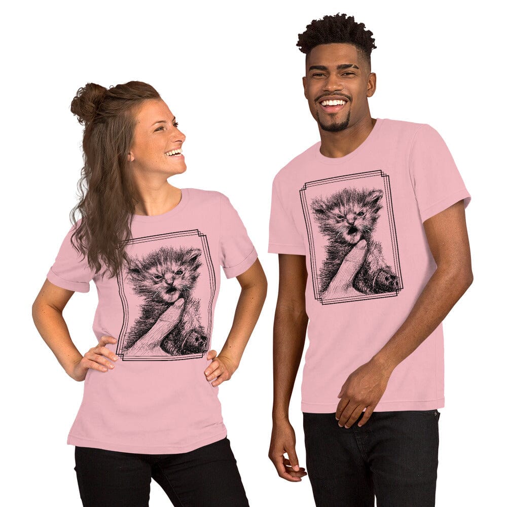 Angry Tater Tot (Full Body) T-Shirt [Unfoiled] (All net proceeds go to Kitty CrusAIDe) JoyousJoyfulJoyness Pink S 