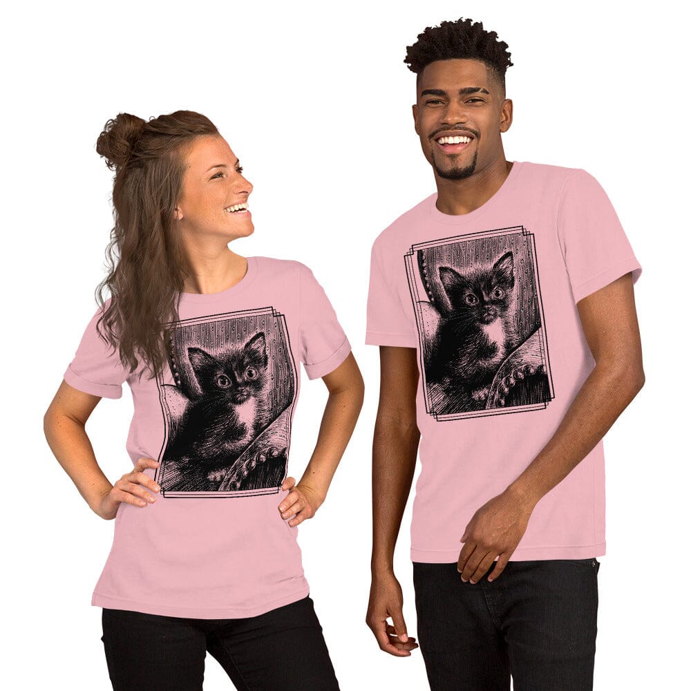 Tiny Tim and his Chair T-Shirt [Unfoiled] (All net proceeds go to Tiny Tim's Tiny Foster Family) JoyousJoyfulJoyness Pink S 
