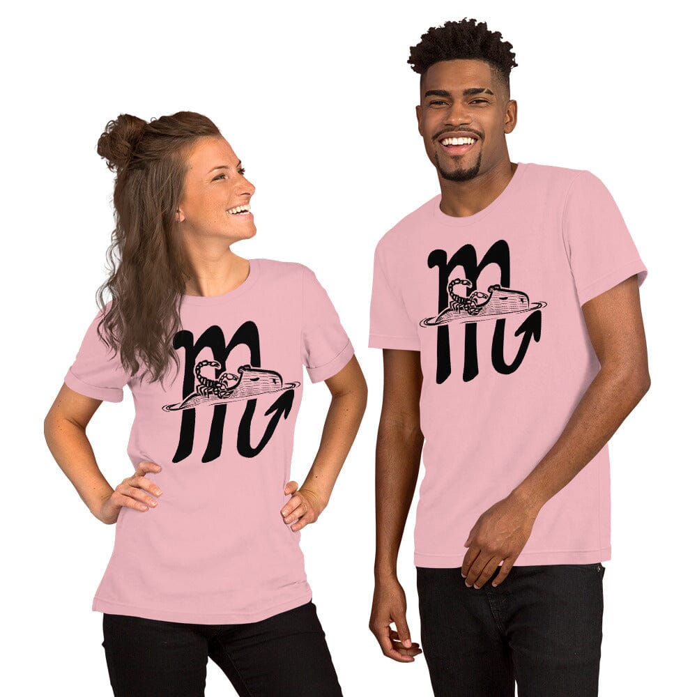 Capybara Zodiac - 08 - Scorpio Unisex T-Shirt JoyousJoyfulJoyness Pink S 