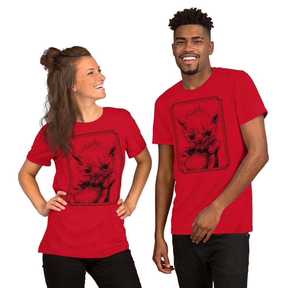 Scrungle Wisp T-Shirt [Unfoiled] (All net proceeds go to Rags to Riches Animal Rescue, Inc.) JoyousJoyfulJoyness Red XS 