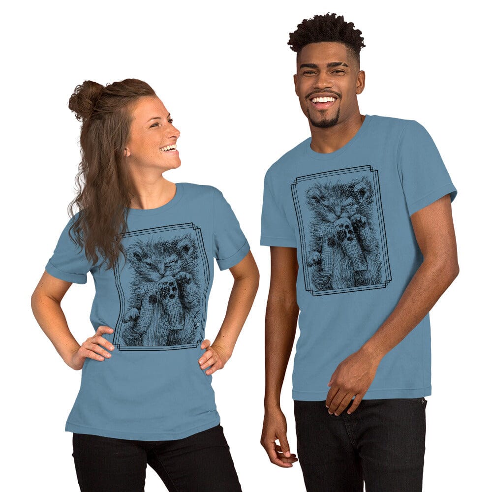 Scrungle Tater Tot T-Shirt [Unfoiled] (All net proceeds go to Kitty CrusAIDe) JoyousJoyfulJoyness Steel Blue S 