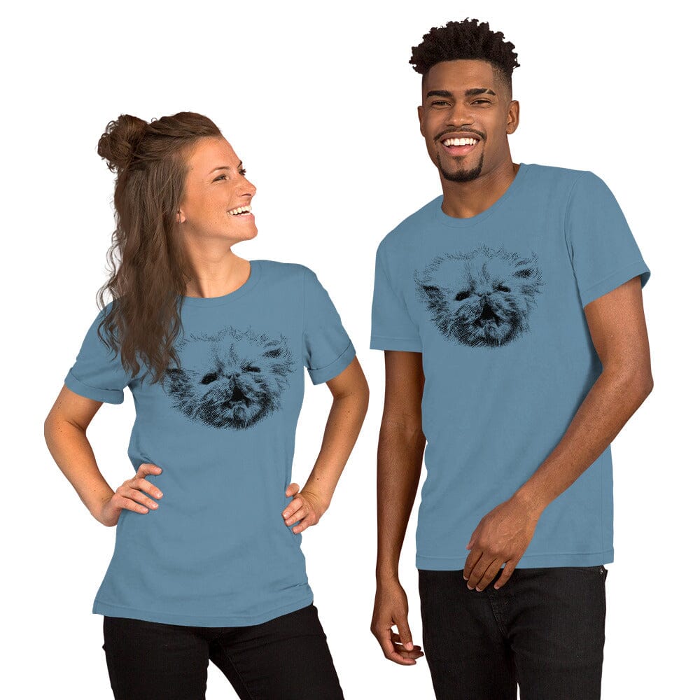 Angry Wisp T-Shirt [Unfoiled] (All net proceeds go to Rags to Riches Animal Rescue, Inc.) JoyousJoyfulJoyness Steel Blue S 