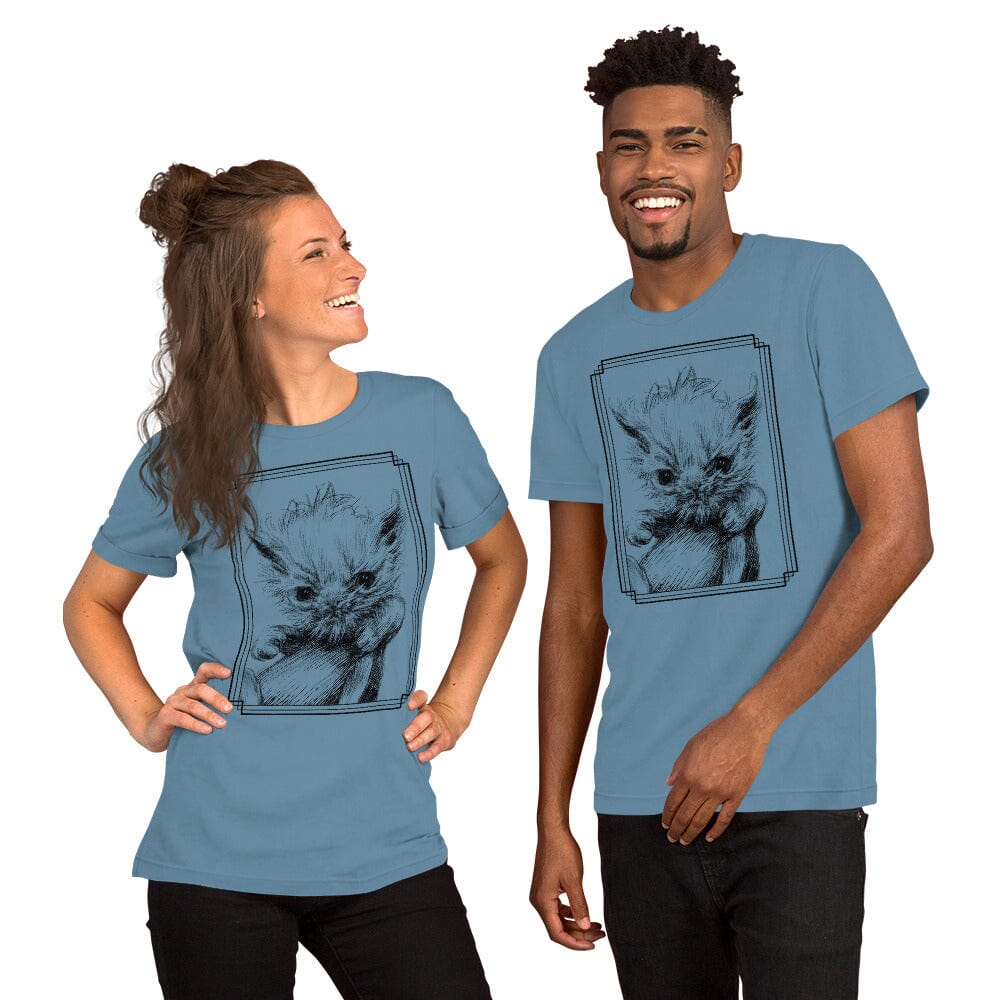 Scrungle Wisp T-Shirt [Unfoiled] (All net proceeds go to Rags to Riches Animal Rescue, Inc.) JoyousJoyfulJoyness Steel Blue S 