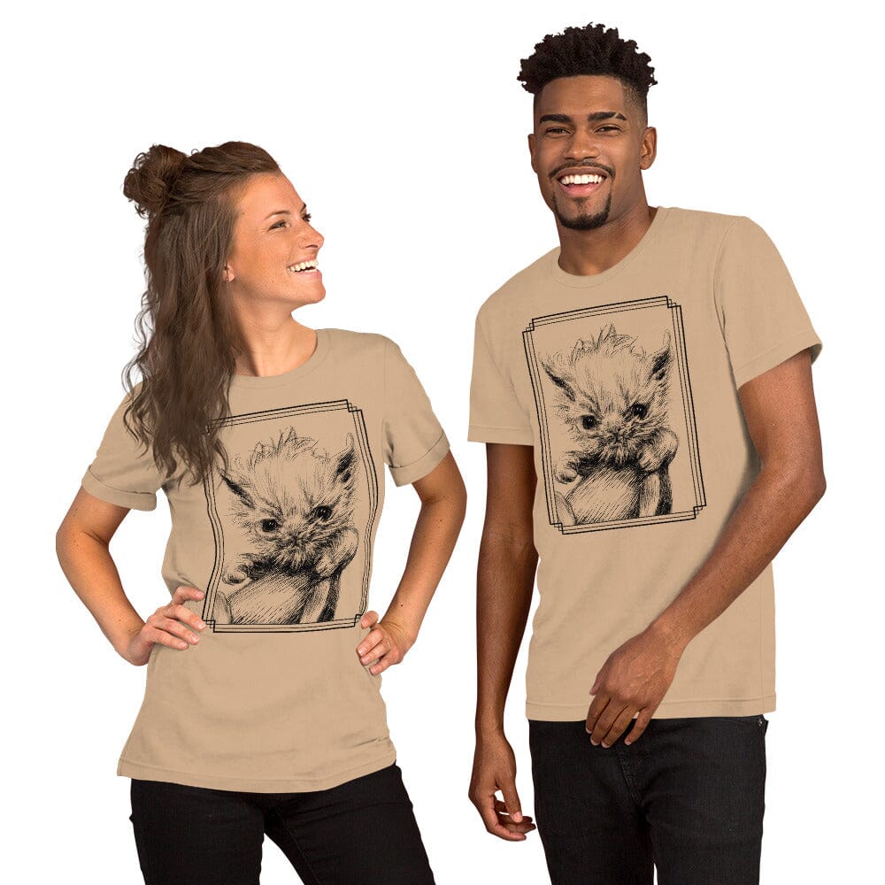 Scrungle Wisp T-Shirt [Unfoiled] (All net proceeds go to Rags to Riches Animal Rescue, Inc.) JoyousJoyfulJoyness Tan XS 