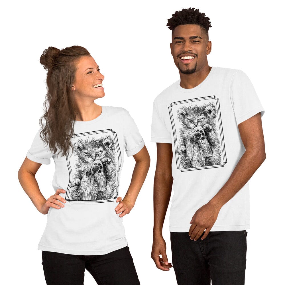 Scrungle Tater Tot T-Shirt [Unfoiled] (All net proceeds go to Kitty CrusAIDe) JoyousJoyfulJoyness White XS 