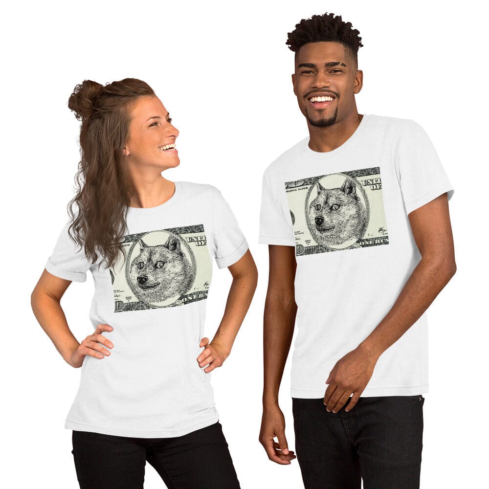 Doge Bucks T-Shirt JoyousJoyfulJoyness White XS 