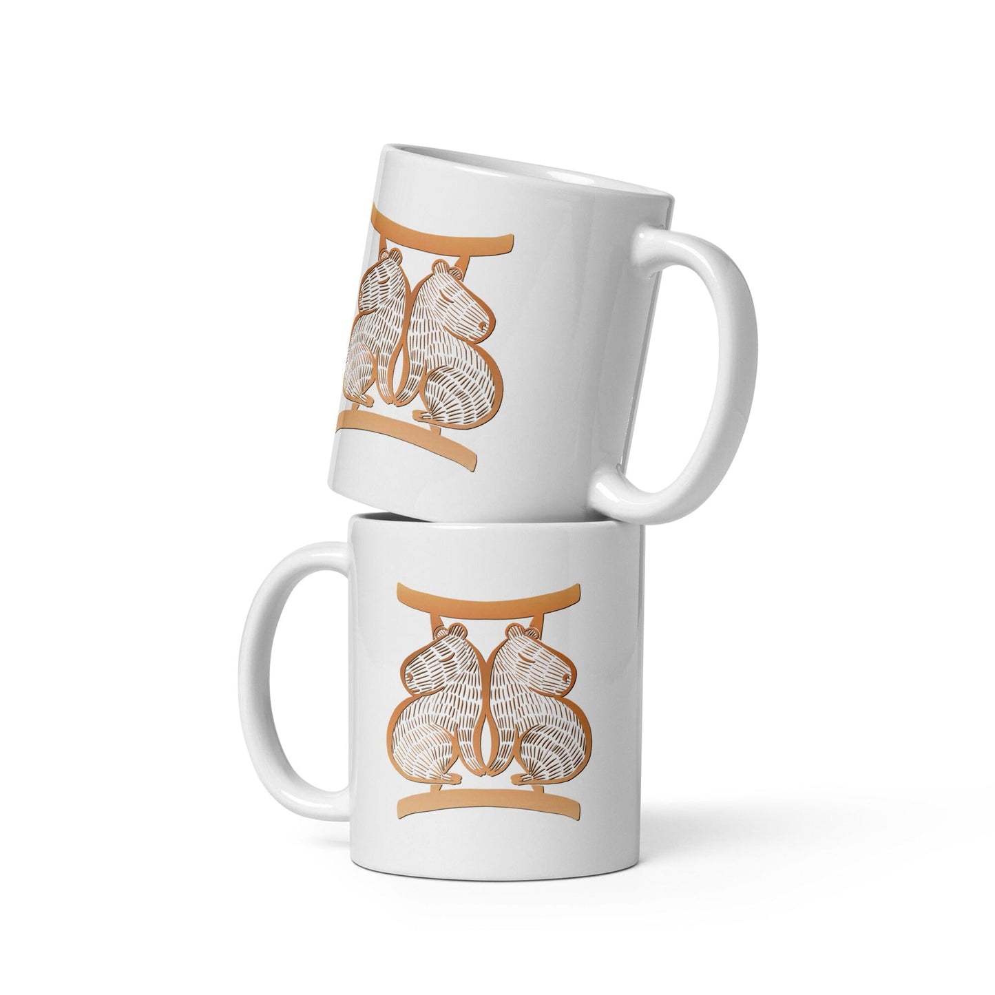 Capybara Zodiac - 03 - Gemini Ceramic Mug JoyousJoyfulJoyness 11 oz 