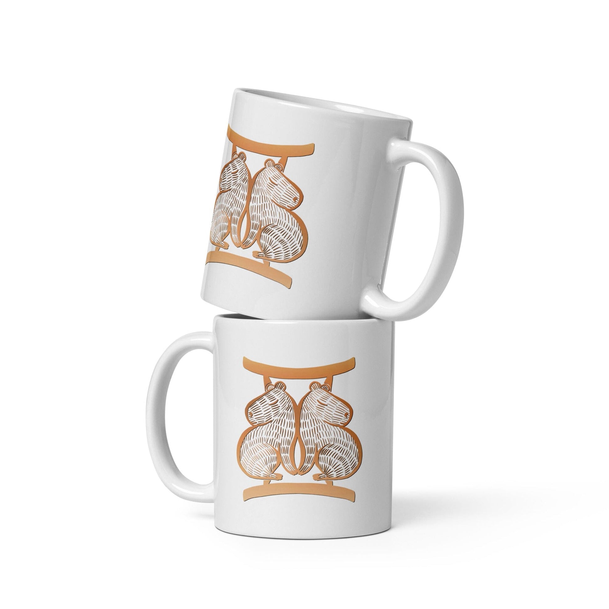 Capybara Zodiac - 03 - Gemini Ceramic Mug JoyousJoyfulJoyness 11 oz 