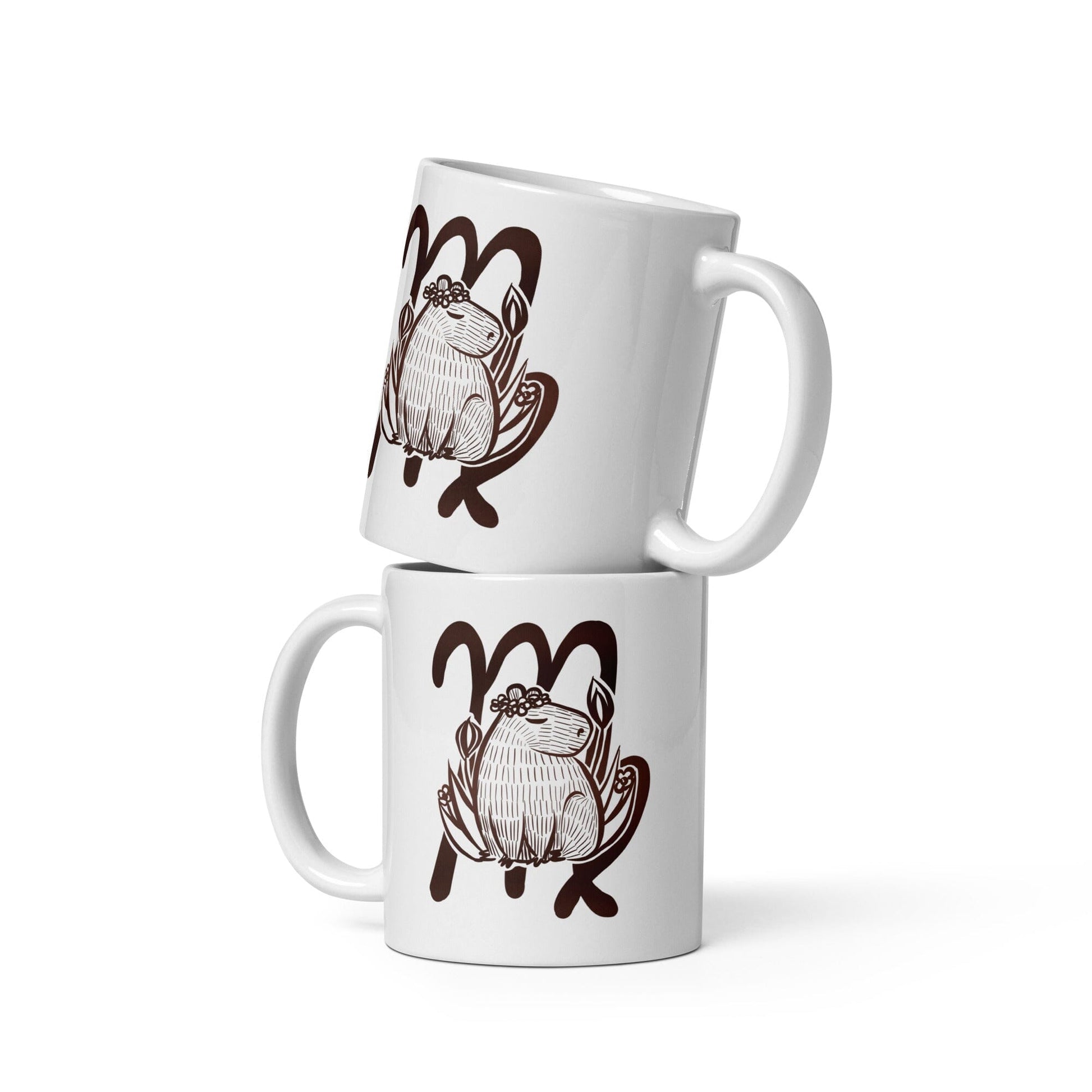 Capybara Zodiac - 06 - Virgo Ceramic Mug JoyousJoyfulJoyness 11 oz 