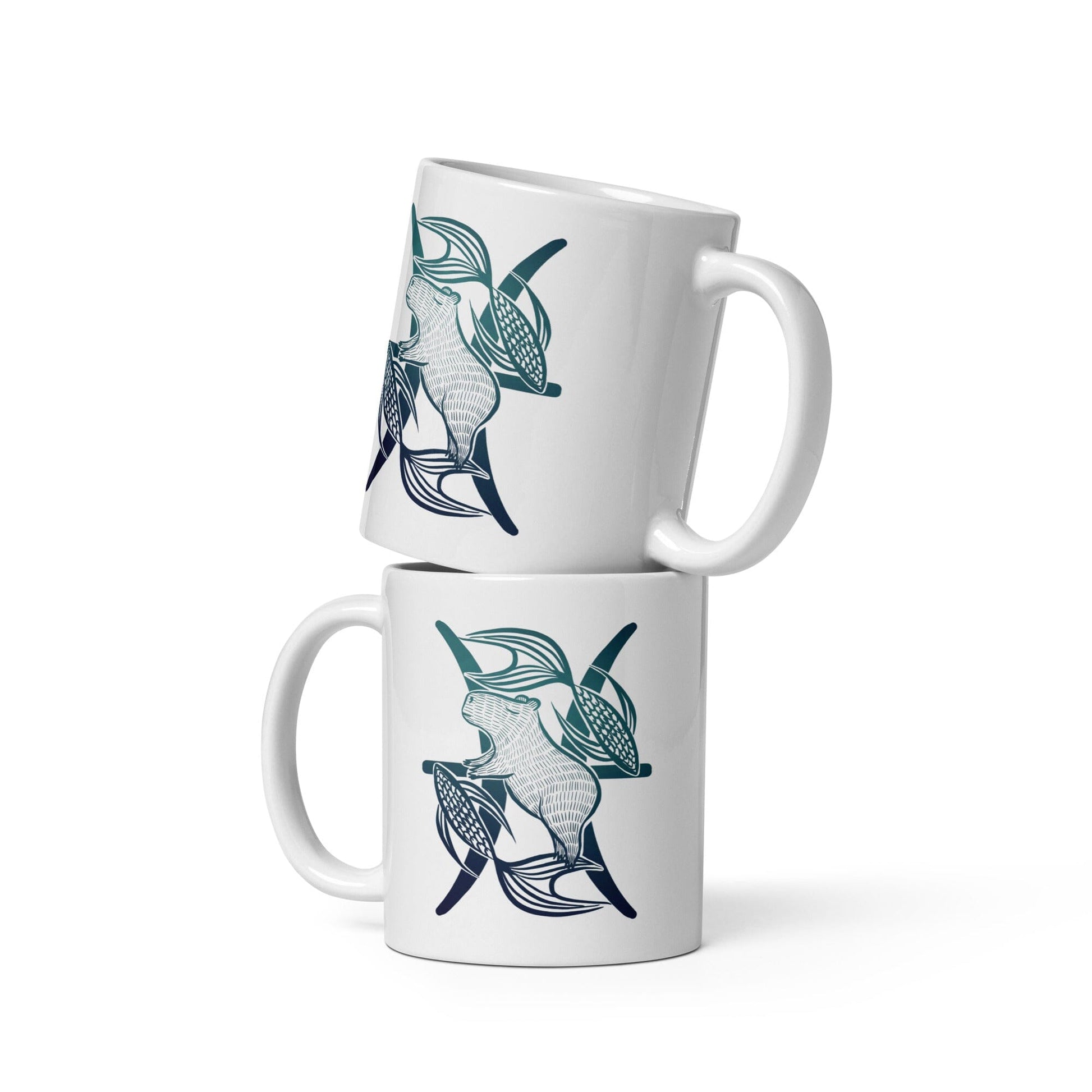 Capybara Zodiac - 12 - Pisces Ceramic Mug JoyousJoyfulJoyness 11 oz 