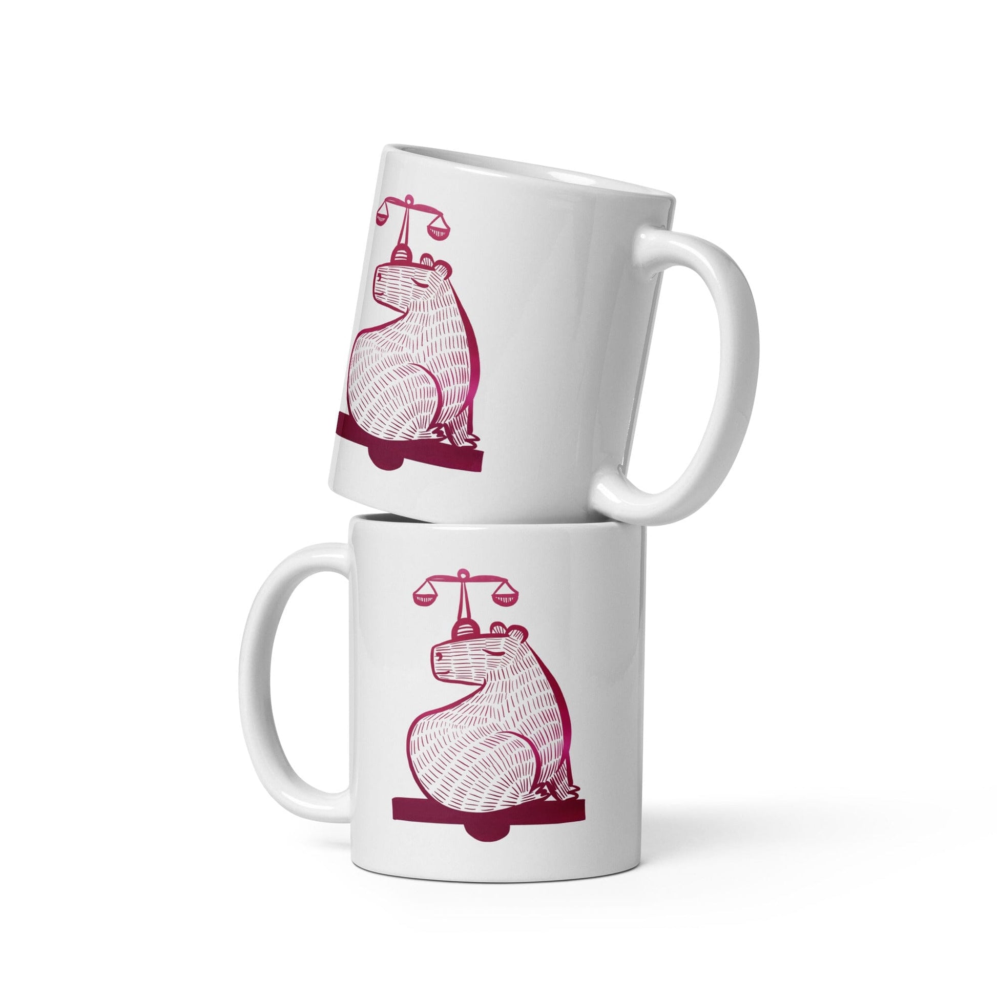 Capybara Zodiac - 07 - Libra Ceramic Mug JoyousJoyfulJoyness 11 oz 