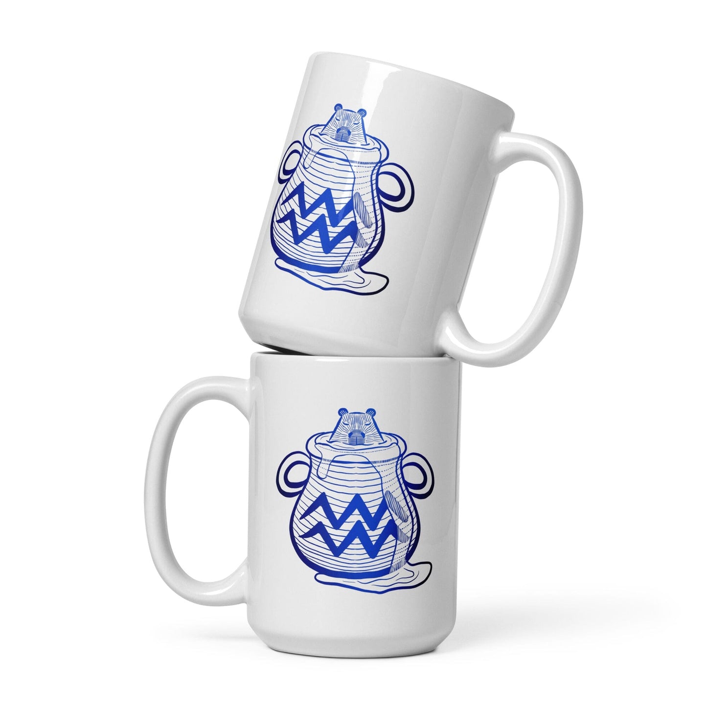 Capybara Zodiac - 11 - Aquarius Ceramic Mug JoyousJoyfulJoyness 15 oz 