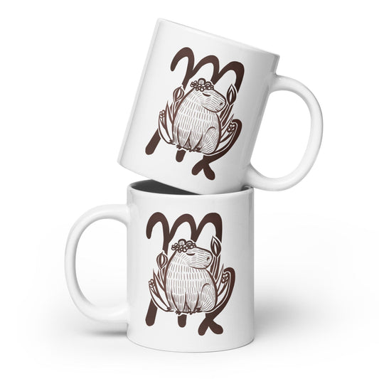 Capybara Zodiac - 06 - Virgo Ceramic Mug JoyousJoyfulJoyness 20 oz 