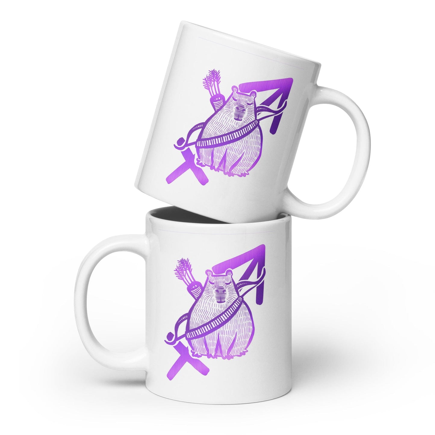 Capybara Zodiac - 09 - Sagittarius Ceramic Mug JoyousJoyfulJoyness 20 oz 