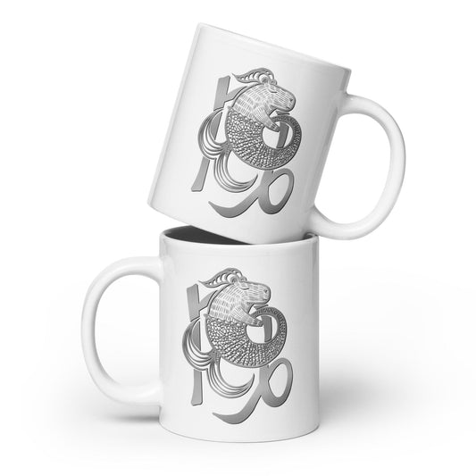 Capybara Zodiac - 10 - Capricorn Ceramic Mug JoyousJoyfulJoyness 20 oz 