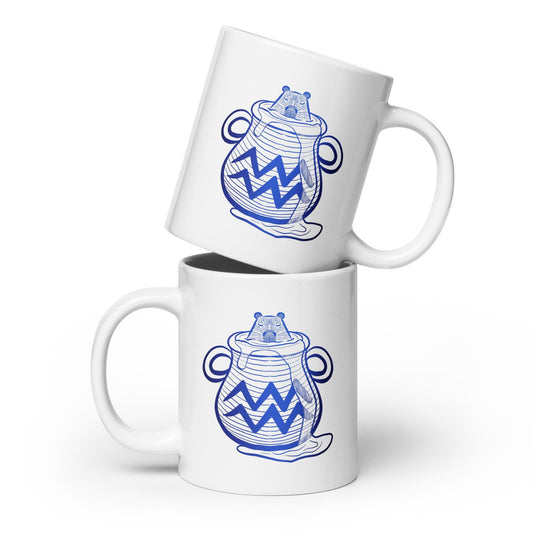 Capybara Zodiac - 11 - Aquarius Ceramic Mug JoyousJoyfulJoyness 20 oz 