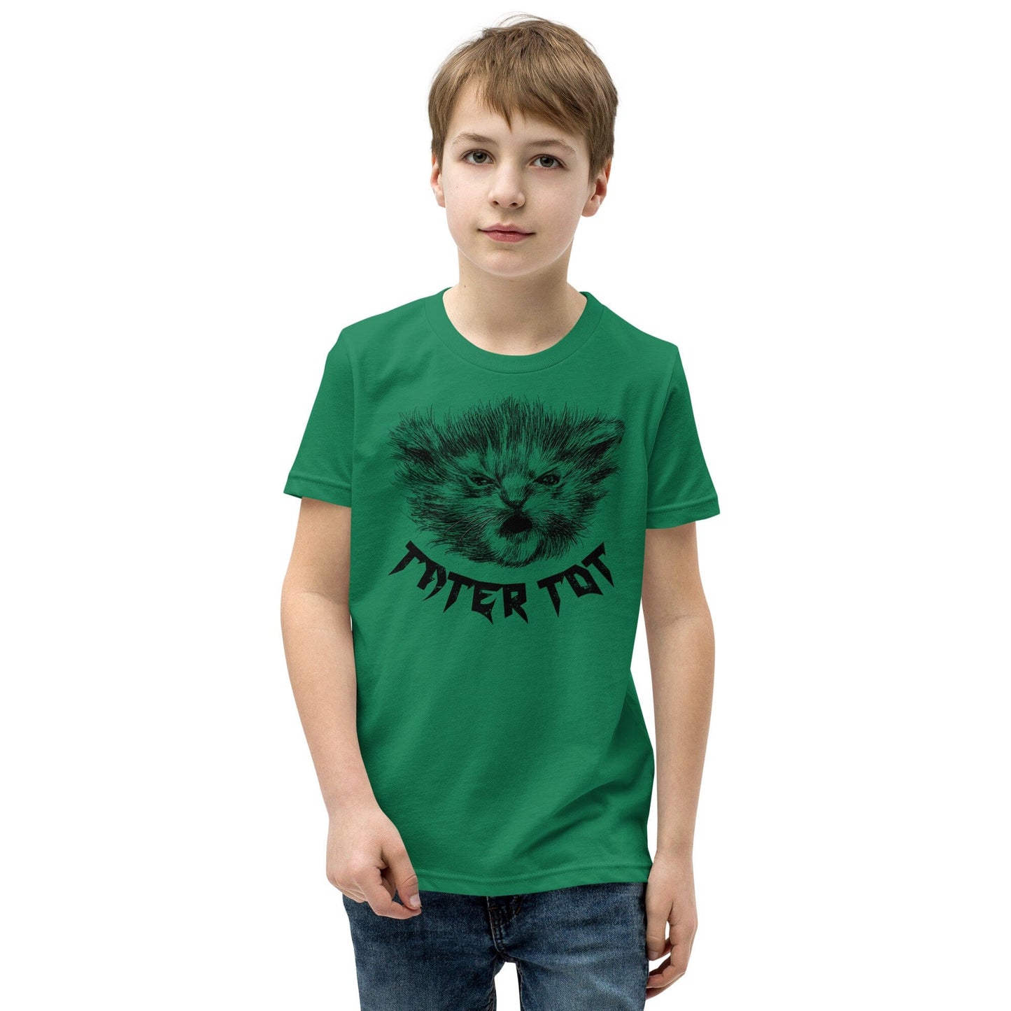 Metal Tater Tot YOUTH T-Shirt [Unfoiled] (All net proceeds go to Kitty CrusAIDe) JoyousJoyfulJoyness Kelly S 