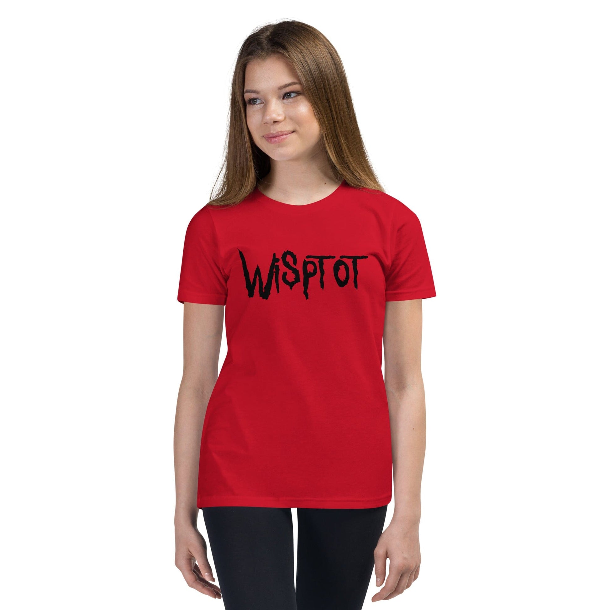 WispTot YOUTH T-Shirt [Unfoiled] (All net proceeds go to equally to Kitty CrusAIDe and Rags to Riches Animal Rescue) JoyousJoyfulJoyness Red S 