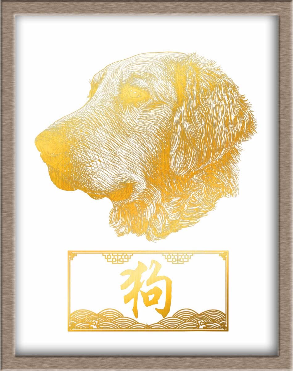 Chinese Zodiac Dog Portraits Posters, Prints, & Visual Artwork JoyousJoyfulJoyness 