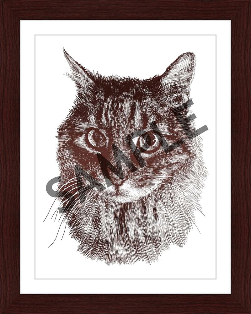 Custom Frames for 12x16 or 16x12 Inch Foiled Prints (US Only) Custom JoyousJoyfulJoyness 12" x 16" Derby, in Merlot 1" Smooth White (White Core)