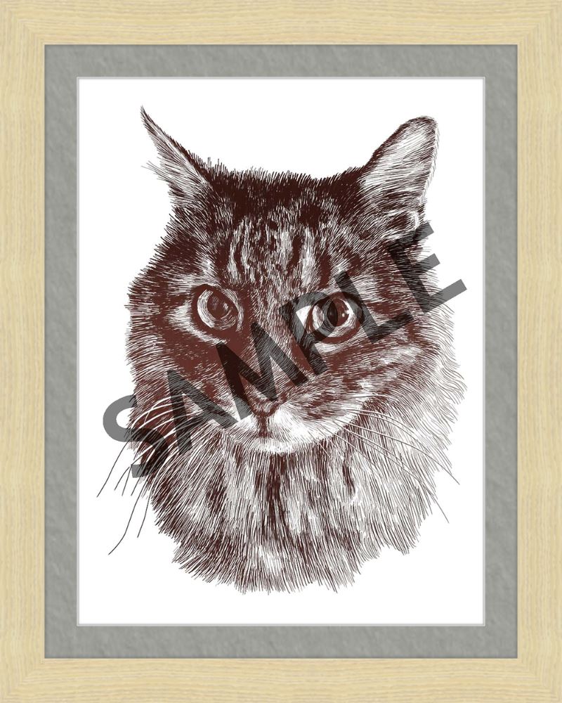 Custom Frames for 12x16 or 16x12 Inch Foiled Prints (US Only) Custom JoyousJoyfulJoyness 12" x 16" Derby, in Wheat 1" Gray (White Core)