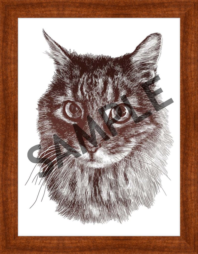 Custom Frames for 12x16 or 16x12 Inch Foiled Prints (US Only) Custom JoyousJoyfulJoyness 12" x 16" Derby, in Russet No Matting