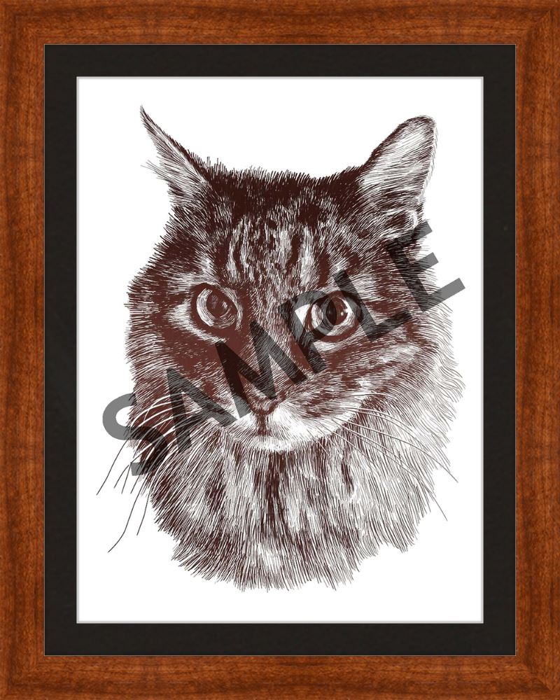 Custom Frames for 12x16 or 16x12 Inch Foiled Prints (US Only) Custom JoyousJoyfulJoyness 12" x 16" Derby, in Russet 1" Smooth Black (White Core)