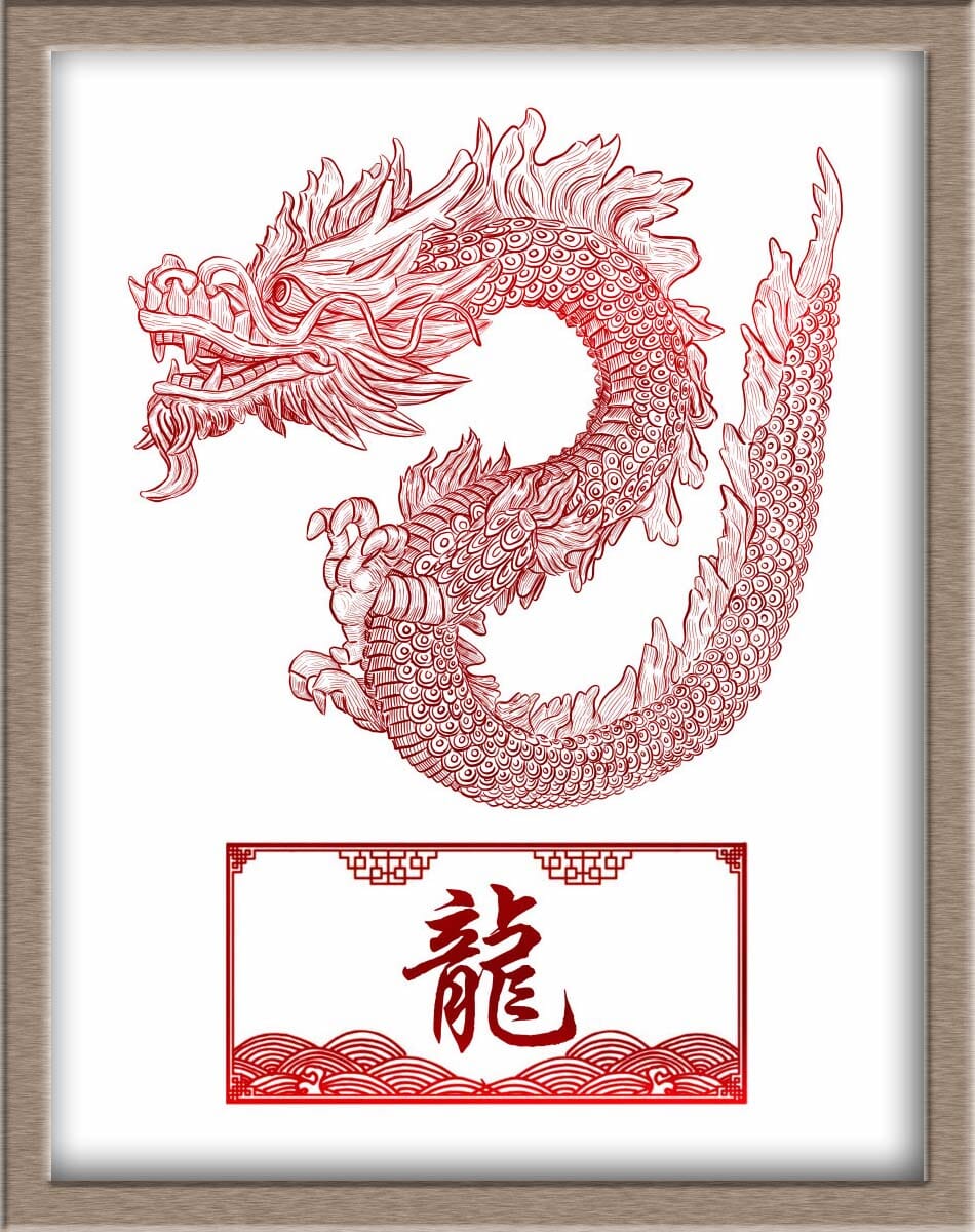 Chinese Zodiac Dragon Portraits Posters, Prints, & Visual Artwork JoyousJoyfulJoyness 