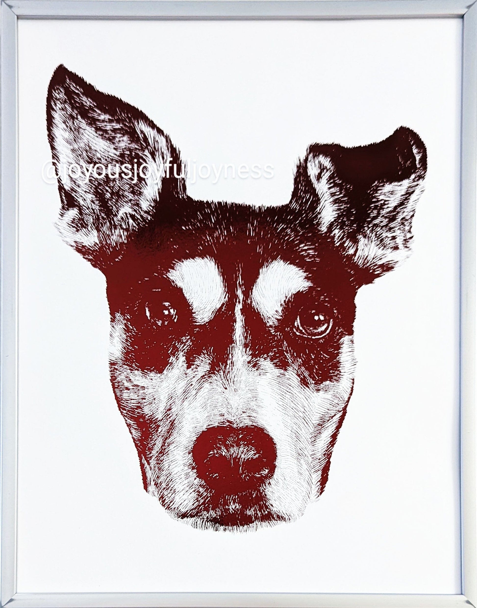 Hand Painted Dog Portraits Posters, Prints, & Visual Artwork JoyousJoyfulJoyness 