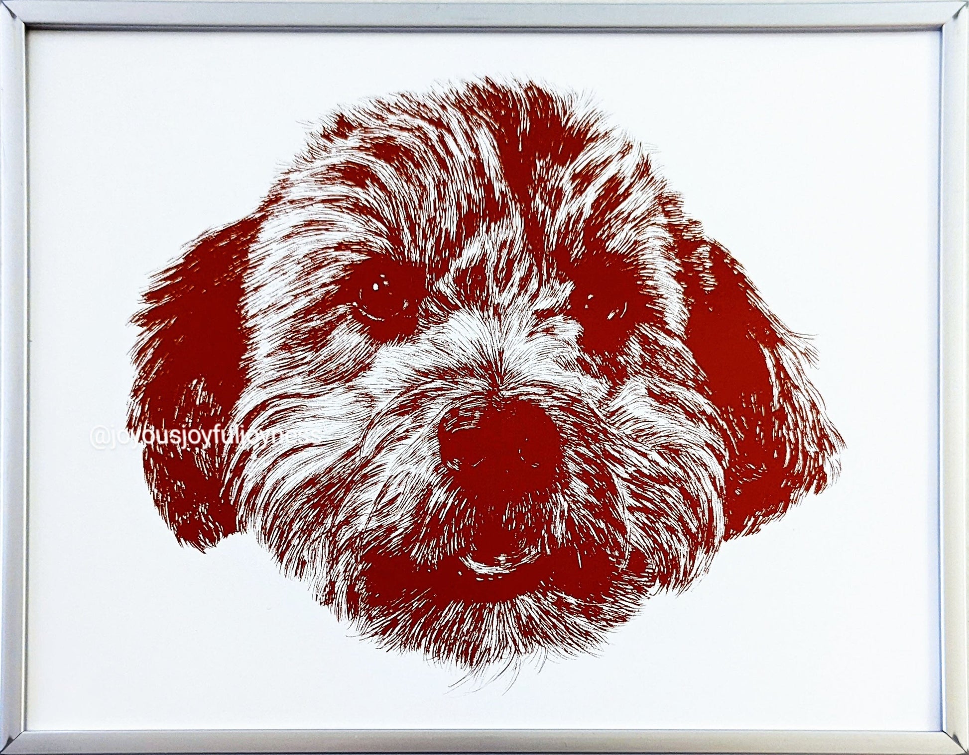 Custom Dog Foil Portraits Posters, Prints, & Visual Artwork JoyousJoyfulJoyness 